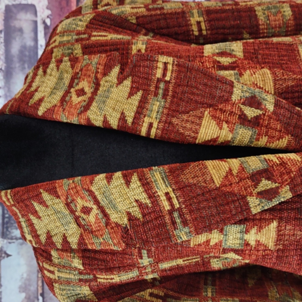 Rustic Aztec Patterned Women's Blazer - image 4